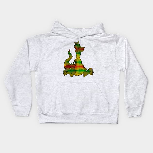 Cute Funny Colorful Dinosaur Perfect Gift For Whole Family Kids Hoodie by klimentina